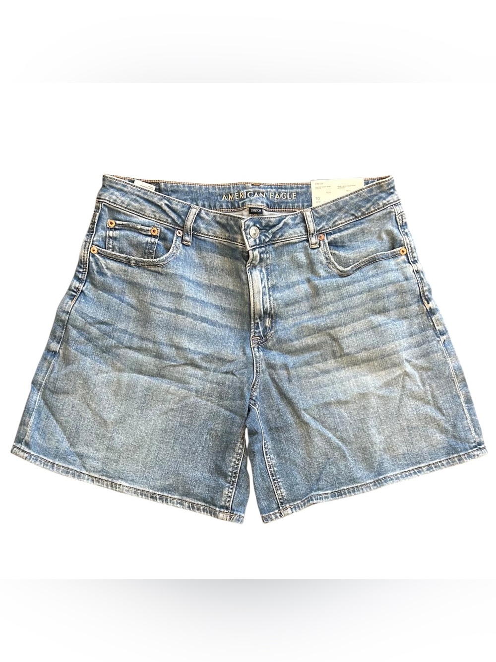 American Eagle 8" Dreamy Drape Stretch Low-Rise Baggy Jort
